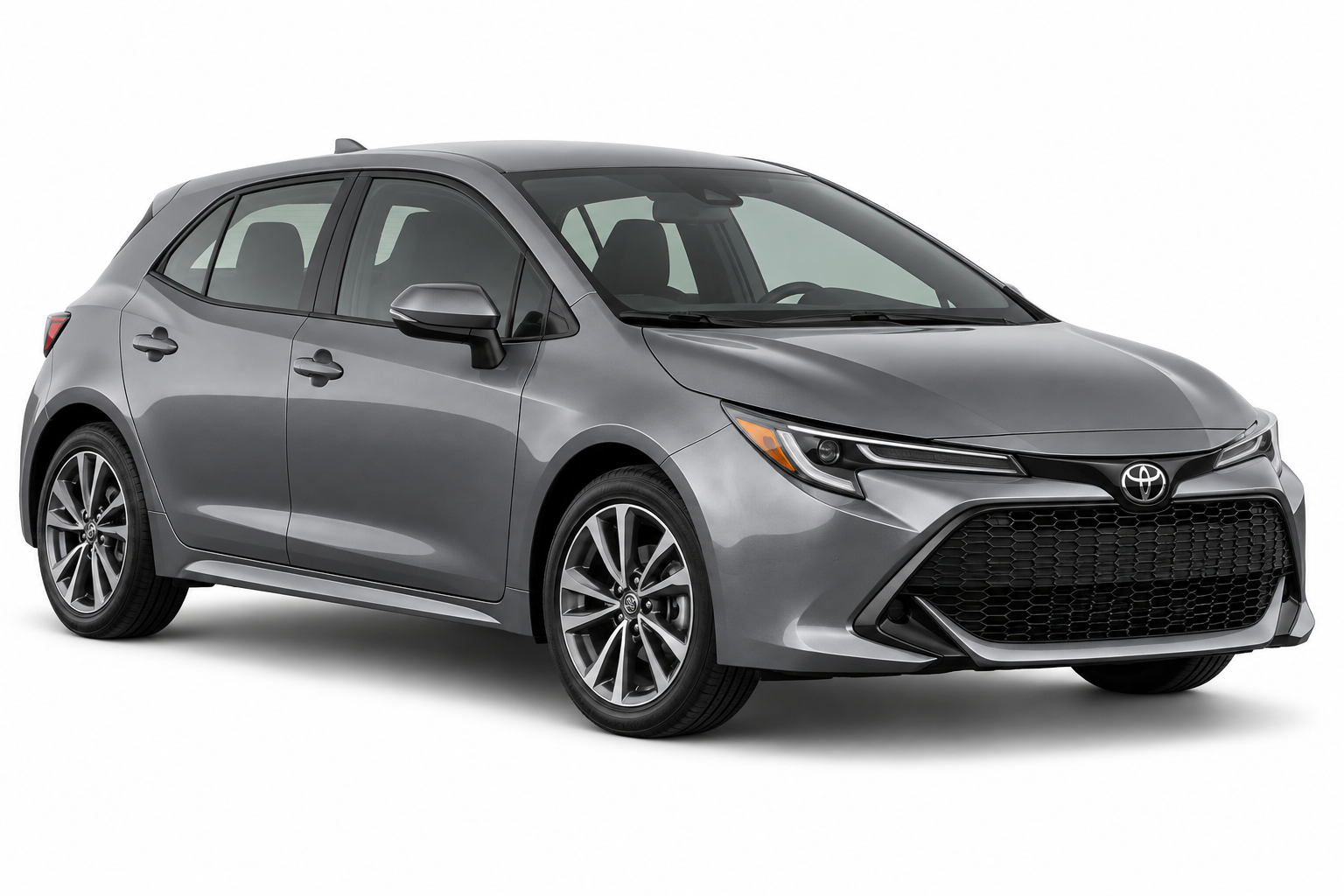 AI-generated metallic silver Toyota Corolla example instructor vehicle